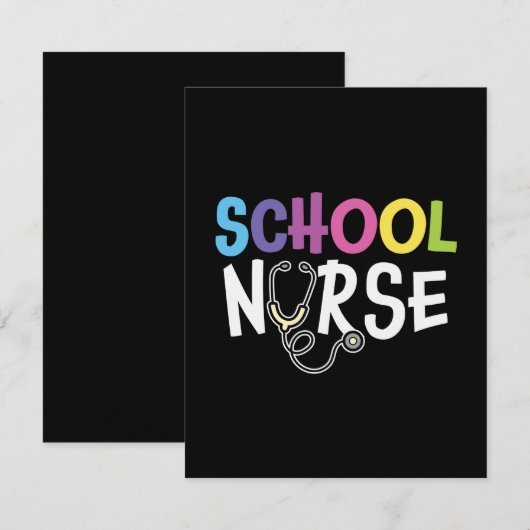 Krankenpflegerin Mitteilungskarte (Vorne/Hinten)