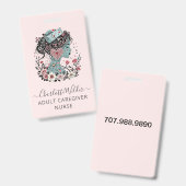 Krankenpflegerin Pink Ausweis (Vorder- & Rückseite)
