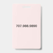 Krankenpflegerin Pink Ausweis (Rückseite)