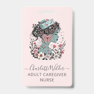 Krankenpflegerin Pink Ausweis