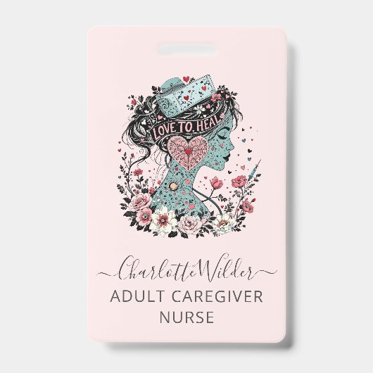 Krankenpflegerin Pink Ausweis (Vorderseite)