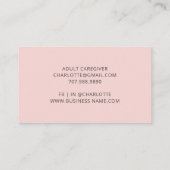 Krankenpflegerin Visitenkarte (Rückseite)