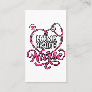 Krankenpflegerin zu Hause Rosa Stethoskop-Shirt-De Visitenkarte
