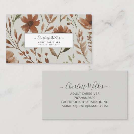 Krankenpflegerkarte Visitenkarte (Vorne/Hinten)