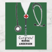 Krankenpflegerschule für Abschluss Weinetikett (Einzelnes Label)