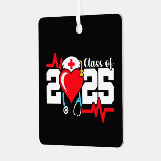 Krankenpflegerstudium 2025 Abschluss für Krankenpf Ornament Aus Metall (Vorderseite links)