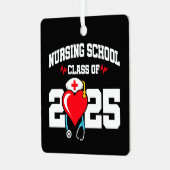 Krankenpflegerstudium 2025 Abschluss für Krankenpf Ornament Aus Metall (Vorderseite links)