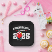 Krankenpflegerstudium 2025 Abschluss für Krankenpf Pappteller (Party)