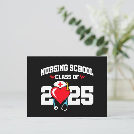 Krankenpflegerstudium 2025 Abschluss für Krankenpf Postkarte (Stehend Vorderseite)