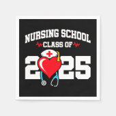 Krankenpflegerstudium 2025 Abschluss für Krankenpf Serviette (Vorderseite)