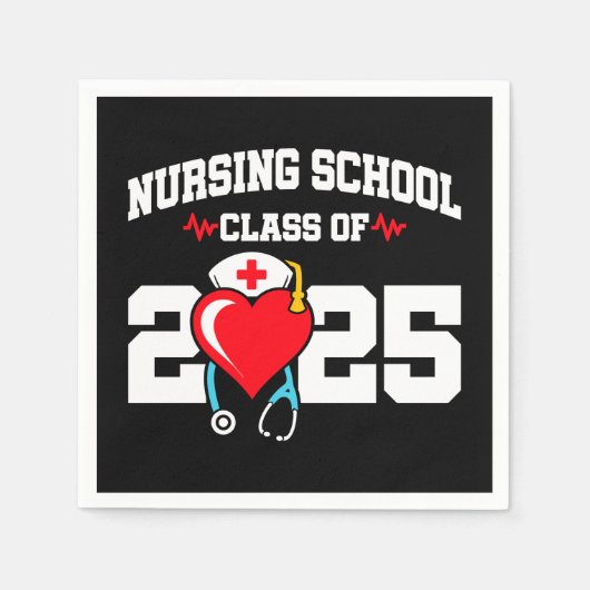 Krankenpflegerstudium 2025 Abschluss für Krankenpf Serviette (Vorderseite)