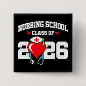 Krankenpflegerstudium 2026 Abschluss Nurse Button (Vorderseite)