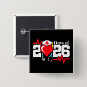 Krankenpflegerstudium 2026 Abschluss Nurse Button (Vorne & Hinten)