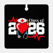 Krankenpflegerstudium 2026 Abschluss Nurse Ornament Aus Metall (Vorderseite)