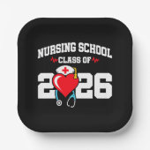 Krankenpflegerstudium 2026 Abschluss Nurse Pappteller (Vorderseite)