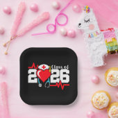 Krankenpflegerstudium 2026 Abschluss Nurse Pappteller (Party)