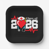 Krankenpflegerstudium 2026 Abschluss Nurse Pappteller (Vorderseite)