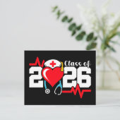 Krankenpflegerstudium 2026 Abschluss Nurse Postkarte (Stehend Vorderseite)
