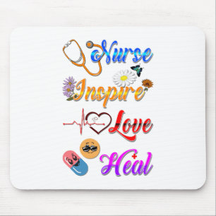 Krankenpflegerzubehör Inspiriert Liebe Heilt Med T Mousepad