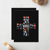 Krankenpflegeschenk Mitteilungskarte (Vorderseite/Rückseite Beispiel)