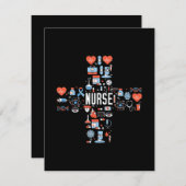 Krankenpflegeschenk Mitteilungskarte (Vorne/Hinten)