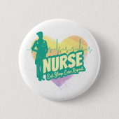 Krankenpflegeschule für Vintagen Abschluss Button (Vorderseite)