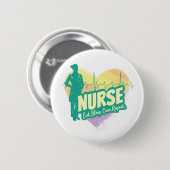 Krankenpflegeschule für Vintagen Abschluss Button (Vorne & Hinten)
