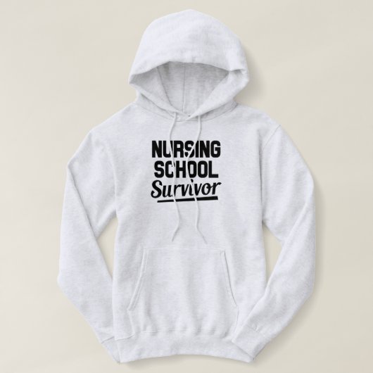Krankenpflegeschulüberlebender lustige hoodie (Design vorne)