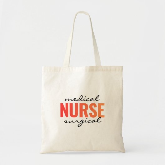 Krankenpflegeschwester Med Chir Bold Typography Tragetasche (Vorne)