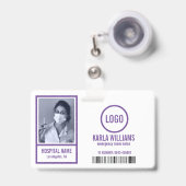 Krankenpflegeschwür für Notfälle - lila Töne Ausweis (Front with Retractable)