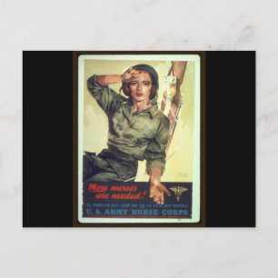 Krankenpflegeservice Poster WW ll - Vintage Kunst Postkarte