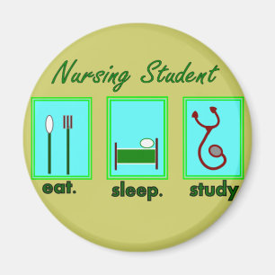 Krankenpflegestudent essen Schlafstudie Magnet