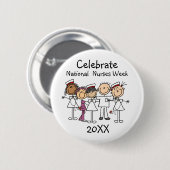 Krankenpflegewoche 2023 T - Shirt und Geschenke Button (Vorne & Hinten)