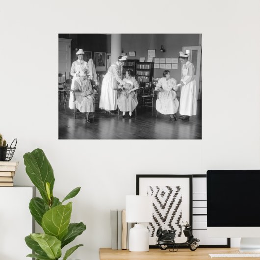 Krankenschule, Anfang der 1900er Poster (Heimbüro)