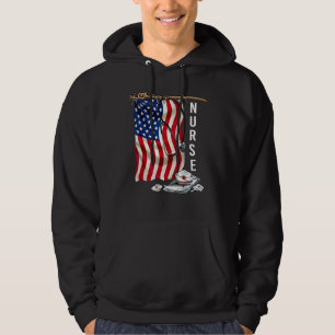 Krankenschwester 4. Juli Amerikanische Flagge Patr Hoodie