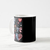 Krankenschwester 4. Juli Coquette-Schleife Rot Wei Kaffeetasse (Vorderseite Links)