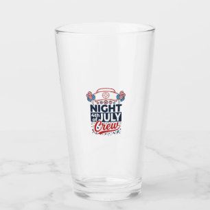 Krankenschwester 4. Juli Nachtbesatzung Patriotisc Glas
