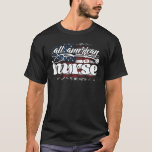 Krankenschwester 4. Juli Patriotische Flagge Groov T-Shirt