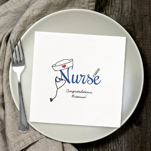 Krankenschwester-Abschluss-Abendessendekor BSN RN Serviette