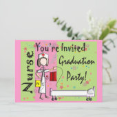 Krankenschwester-Abschluss-Einladungen Einladung (Stehend Vorderseite)