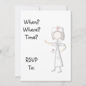 Krankenschwester-Abschluss-Einladungen Einladung (Rückseite)