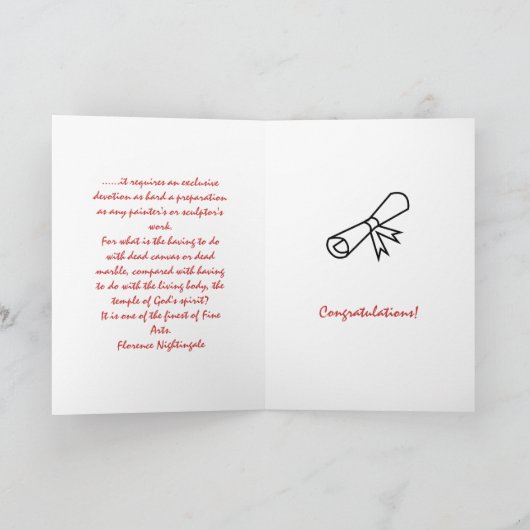 Krankenschwester-Abschluss Karte (Innenseite)