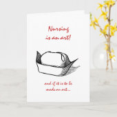 Krankenschwester-Abschluss Karte (Gelbe Blume)