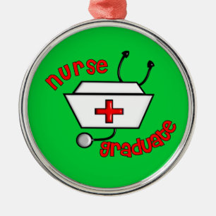 Krankenschwester-Abschluss-Weihnachtsverzierung Silbernes Ornament