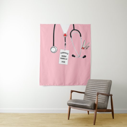 Krankenschwester Absolventenfeier der Pflegeschule Wandteppich (Beispiel)