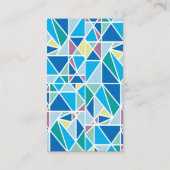 Krankenschwester - Abstrakte Blaue Geometrie Visitenkarte (Rückseite)