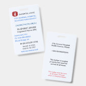 Krankenschwester Abzeichen | RN Abzeichen – Kranke Ausweis (Vorder- & Rückseite)