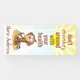 Krankenschwester; Affe nicht um Gesundheit; Person Banner