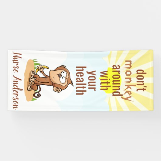 Krankenschwester; Affe nicht um Gesundheit; Person Banner (Horizontal)
