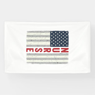 Krankenschwester Amerikanische Flagge Vintage Grav Banner